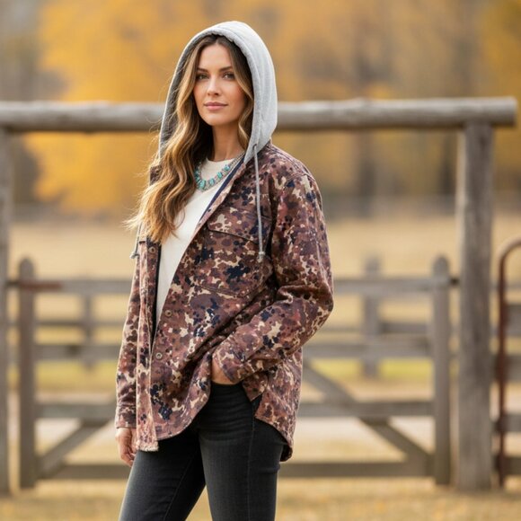 NWT Duluth Flex Fire Hose Lined Shirt Jacket - Desert Camo/Speckle - Size L 🔥 - Picture 1 of 10